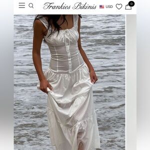 Frankie’s bikini christabelle white dress size medium brand new